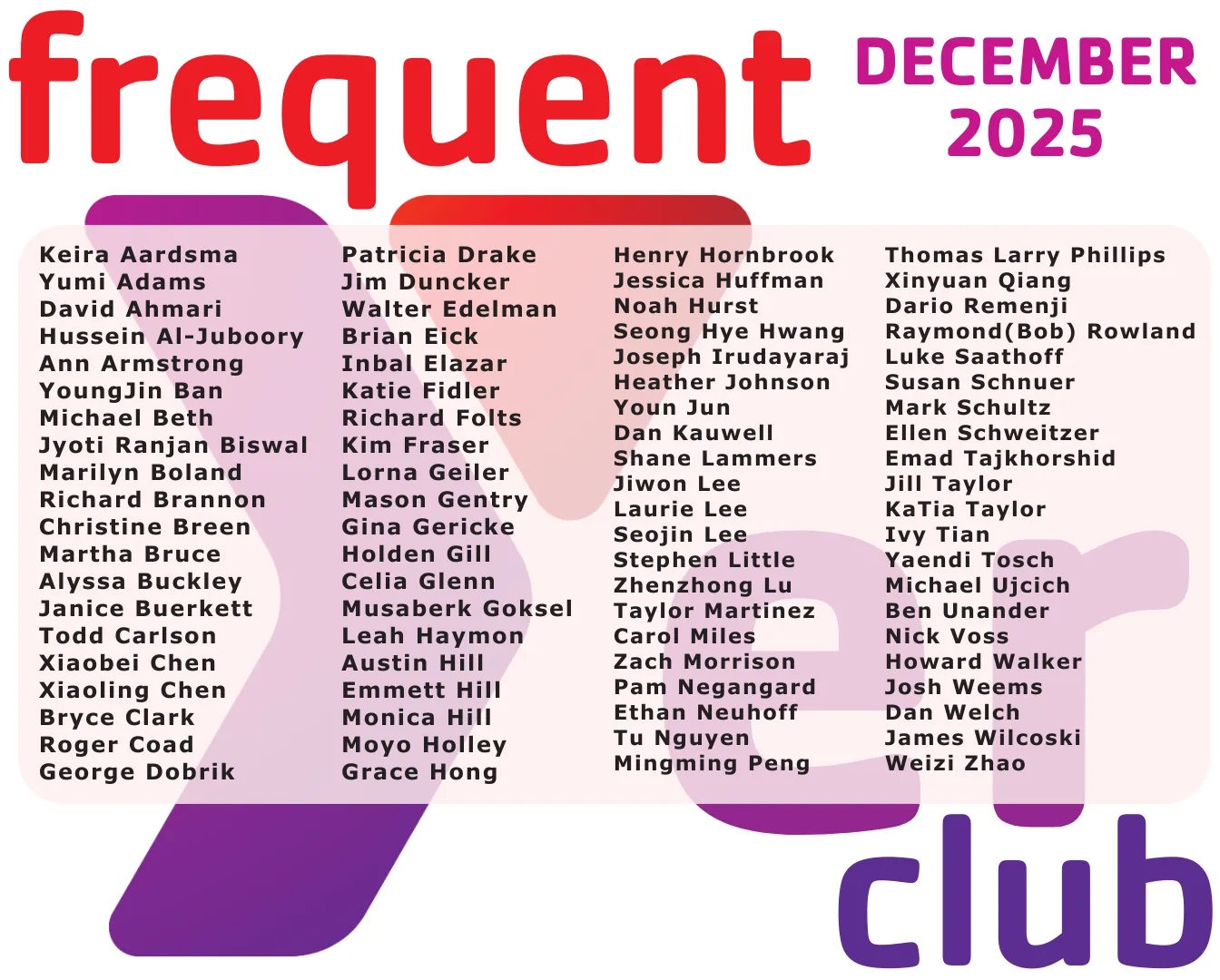 December Frequent Yers