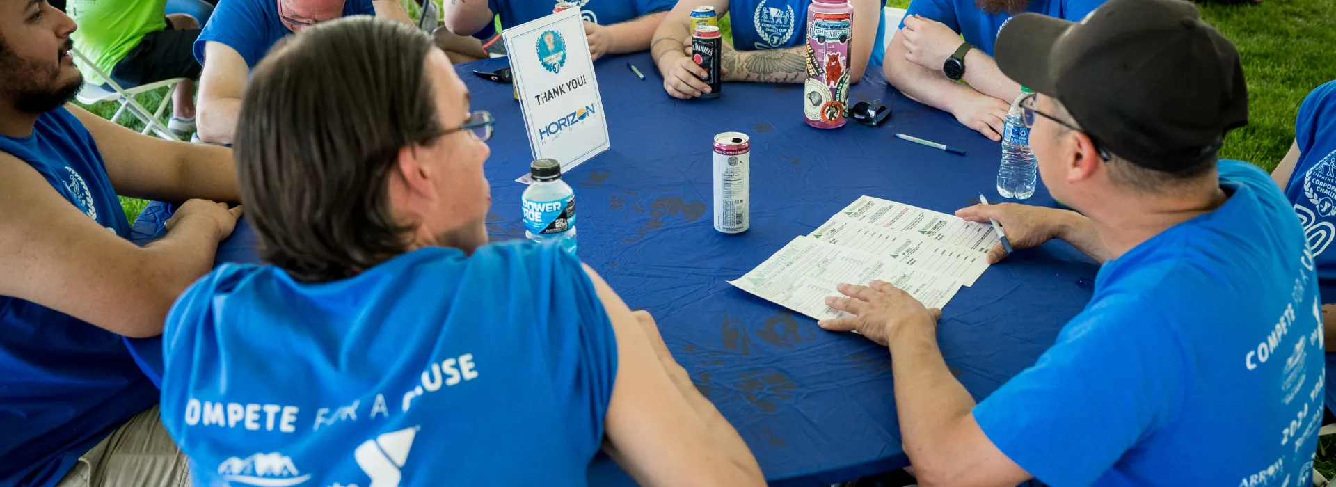 team participating in trivia